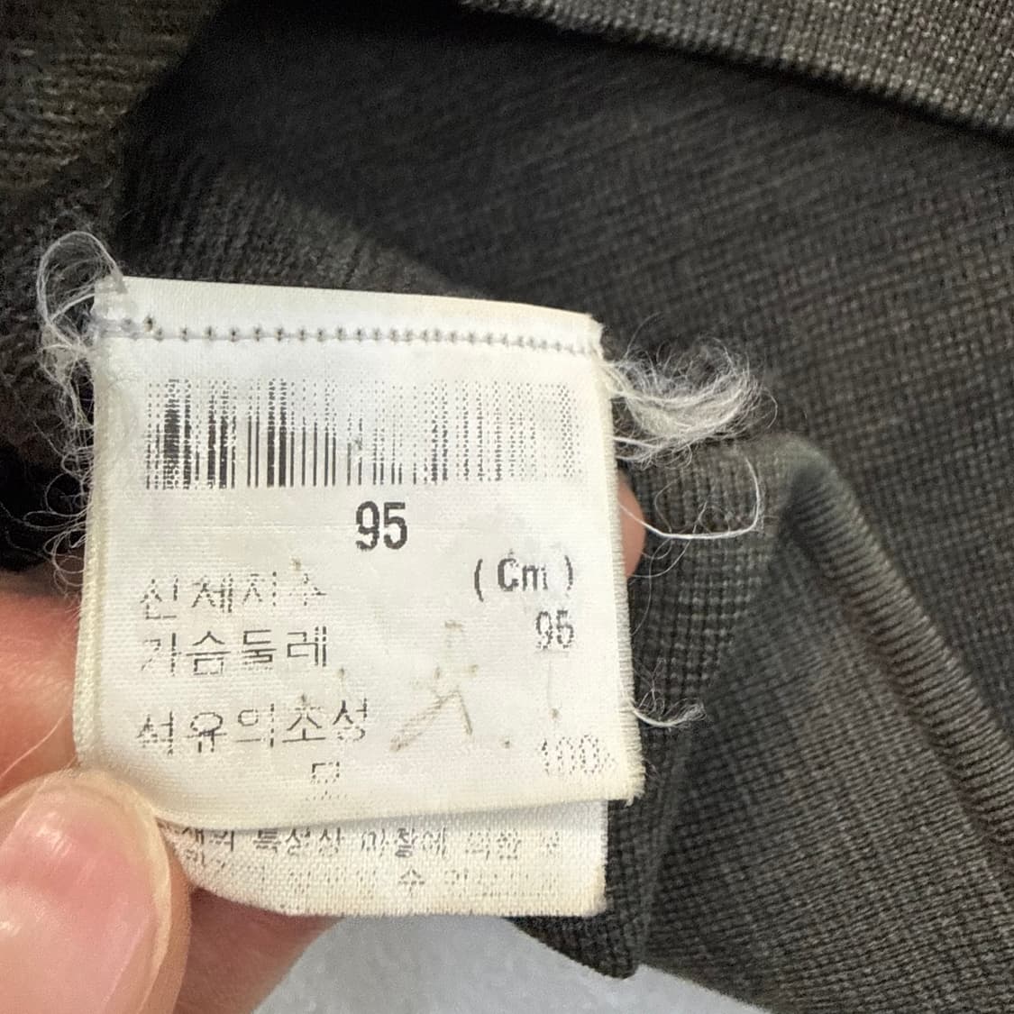 95 입생로랑 브라운 브이넥 니트 베스트 0331T 상품이미지4