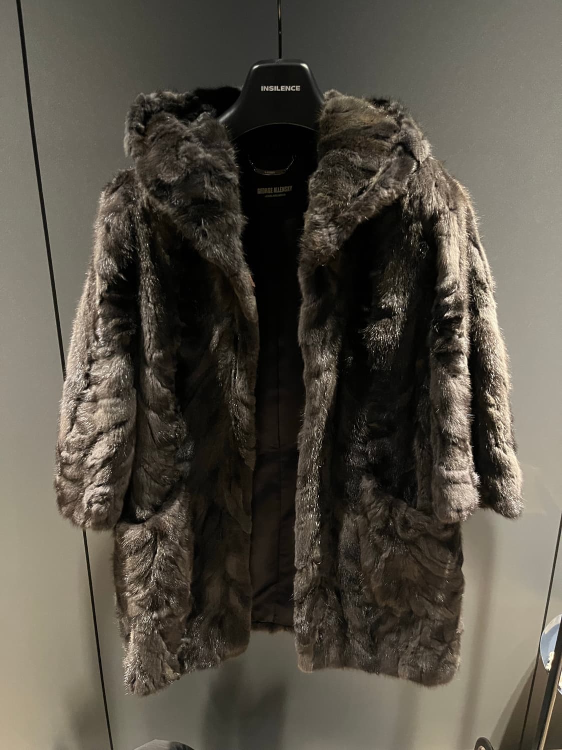 GEORGE ALLENSKY 밍크 후드 코트 상품이미지1