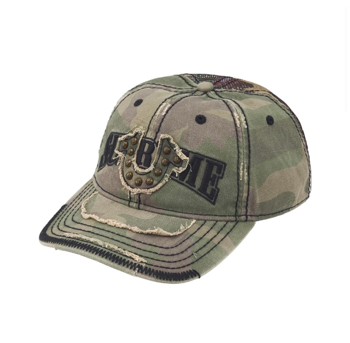 슈프림 x 트루릴리전 메쉬 백 6-패널 올리브 카모 상품이미지1