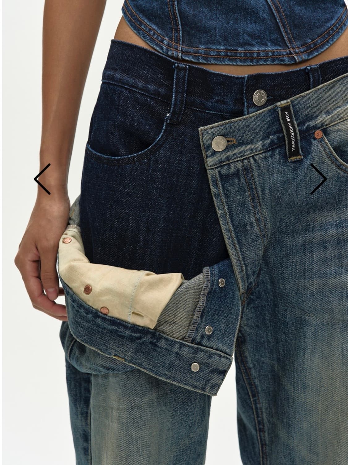 앤더슨벨 레이어드 와이드 데님팬츠 LAYERED WIDE PANTS 상품이미지3