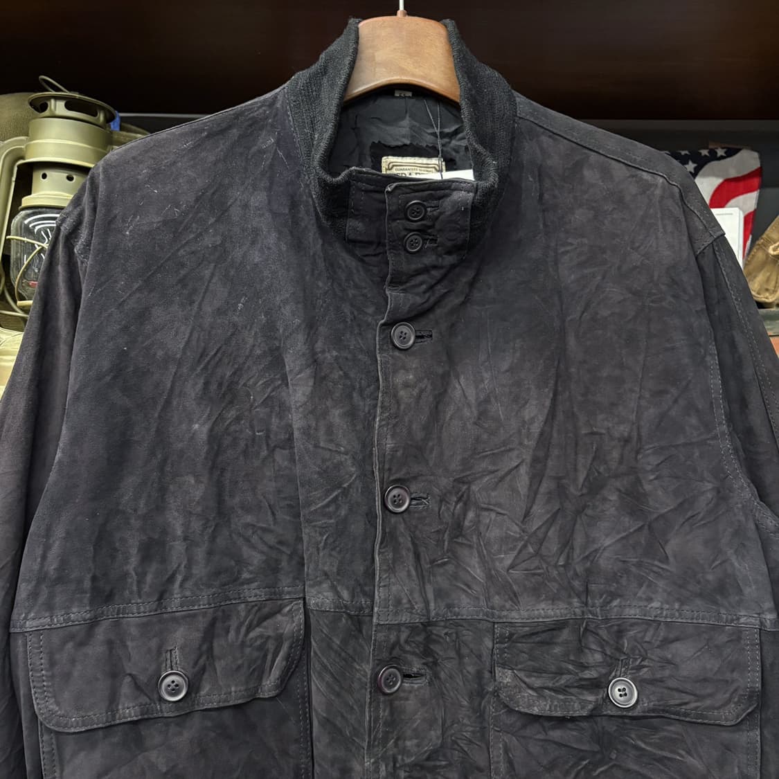 90s 베라펠레 이태리 리얼레더 스웨이드 블루종 자켓 N554 상품이미지3