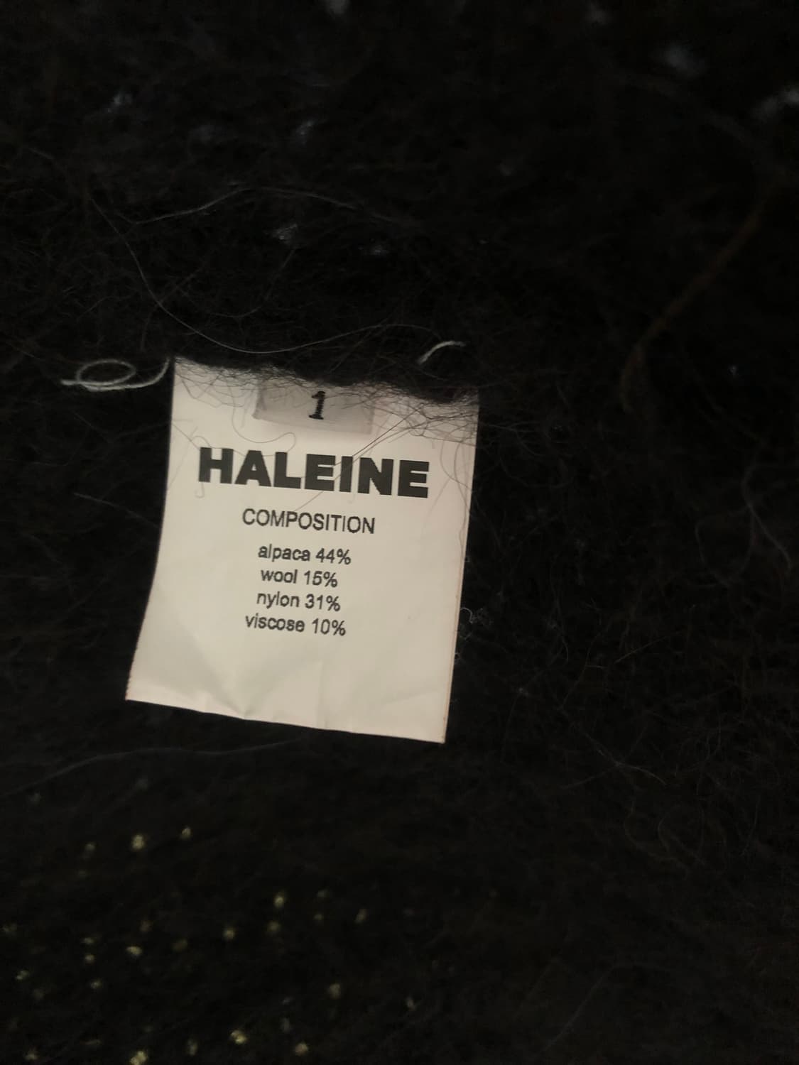 알렌느 알파카 니트 집업 상품이미지5