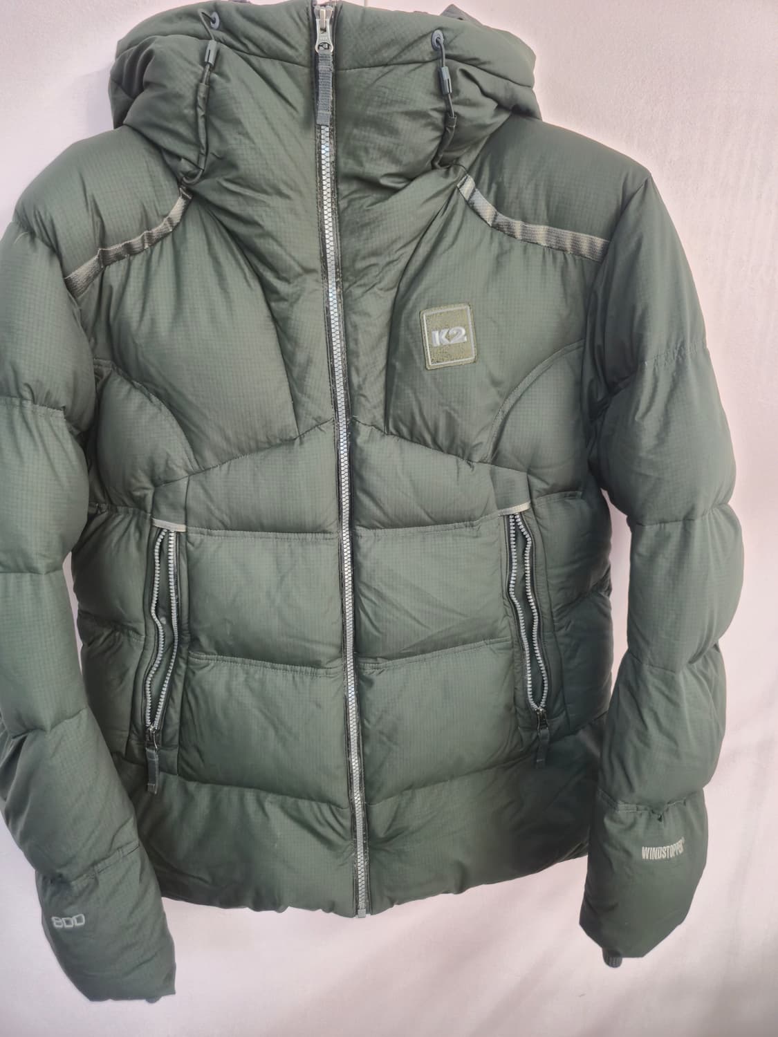 K2 800필파워 후드 다운 패딩 그린 상품이미지2