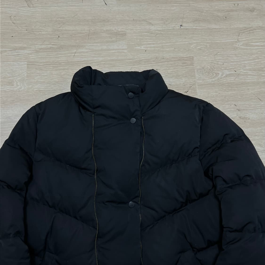 라코스테 여성 프리미엄 덕다운 스탠드넥 롱 패딩코트 [블랙] M/95 상품이미지2