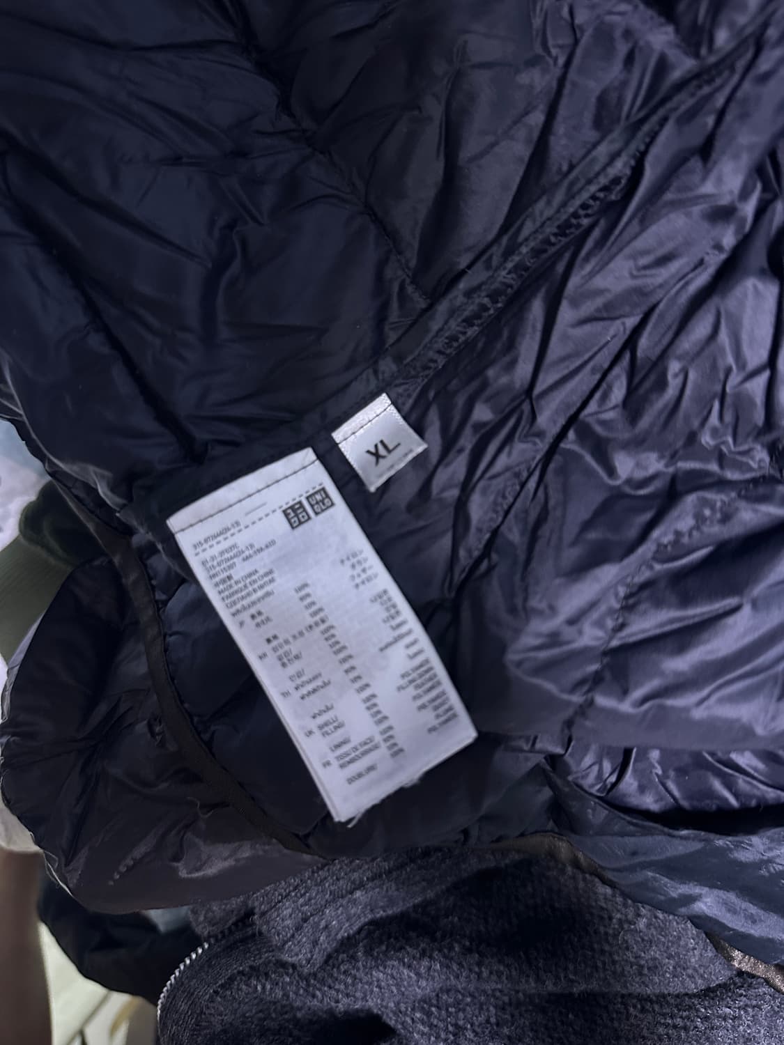 [XL] 유니클로 경량 패딩 다크 브라운 상품이미지4