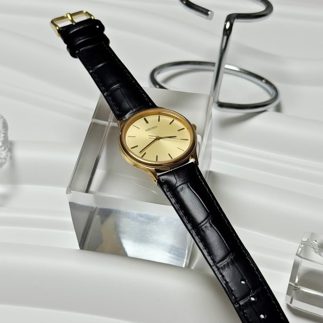 80's 90's 세이코 빈티지 골드 드레스 워치 상품이미지5