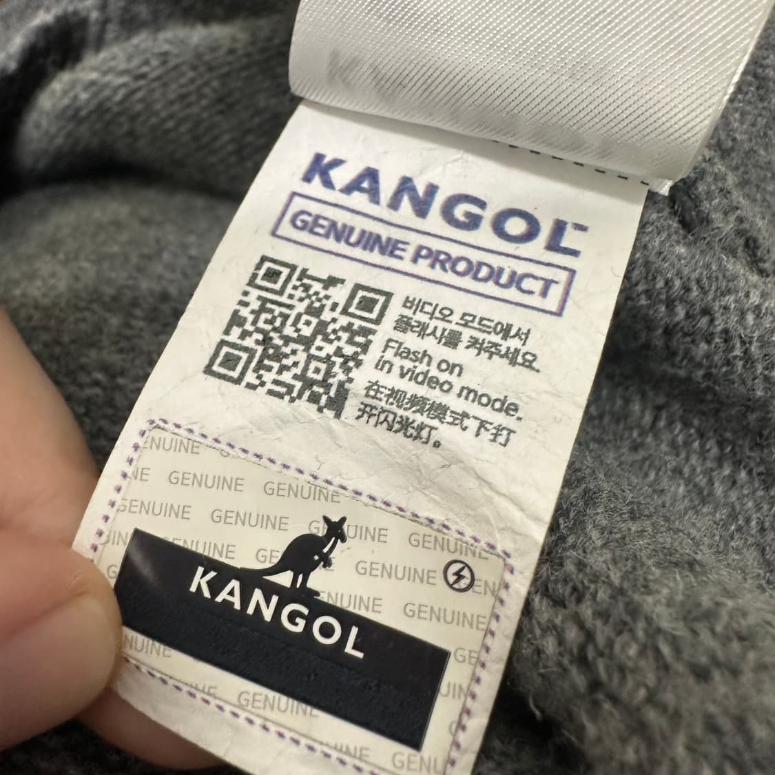 KANGOL 캉골 여성 울 가디건 그레이 M 상품이미지9