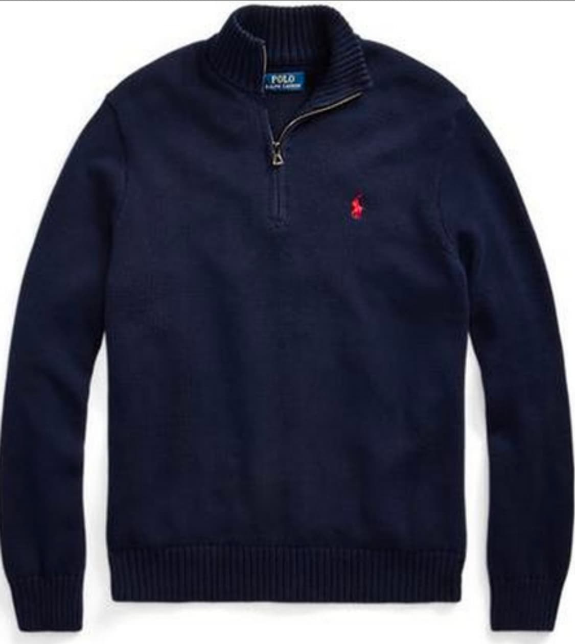 폴로 면 반집업 네이비 L 상품이미지1