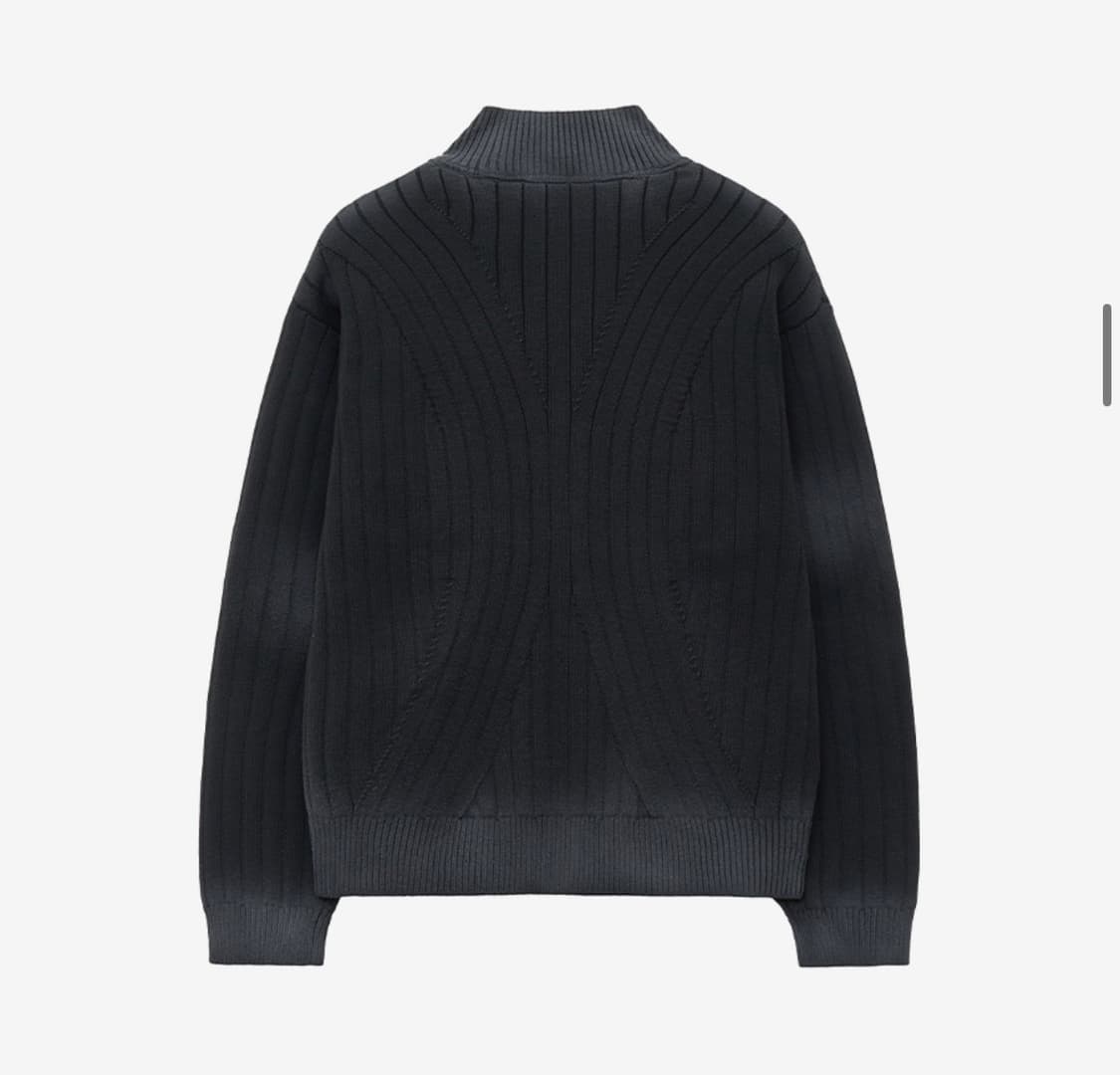 인사일런스 스프레이 워시드 집업 니트 BLACK L사이즈 상품이미지2