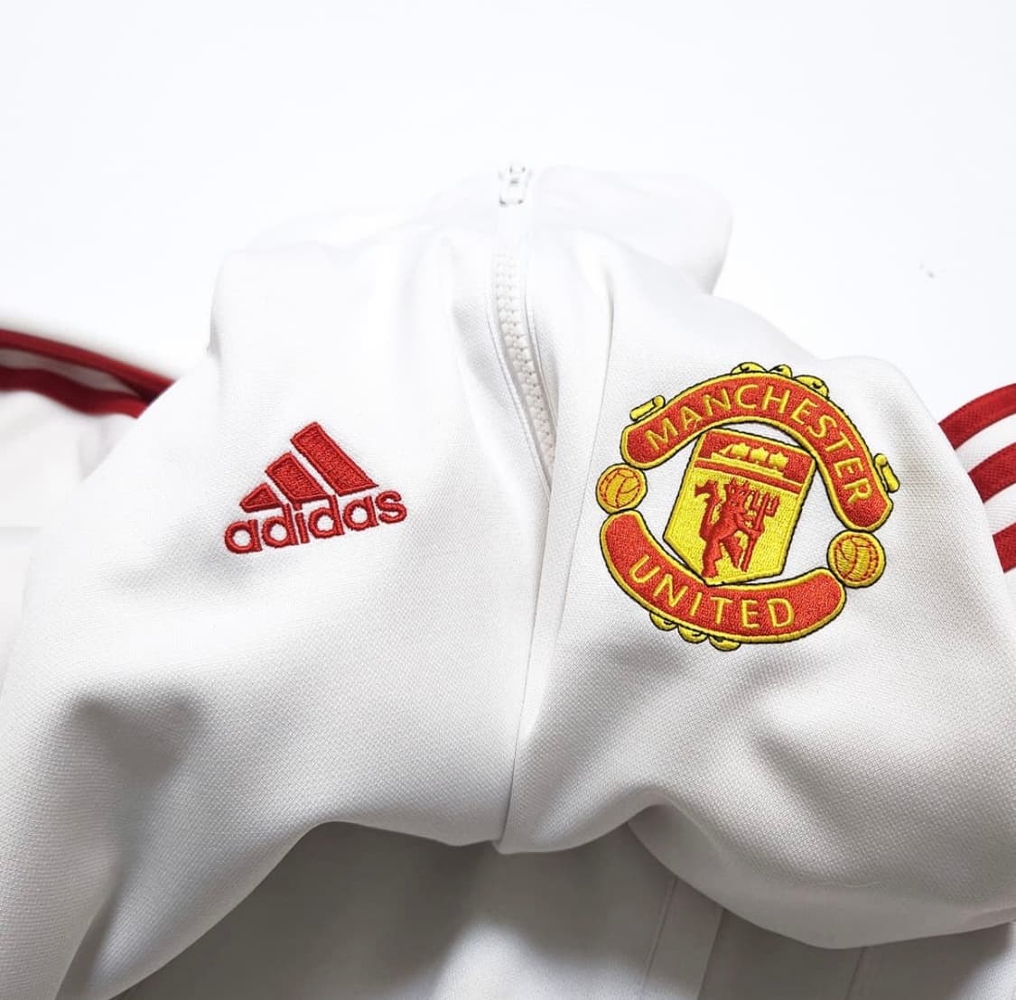 아디다스 16 대장급 맨유 트랙탑 져지 자켓 화이트레드 상품이미지5