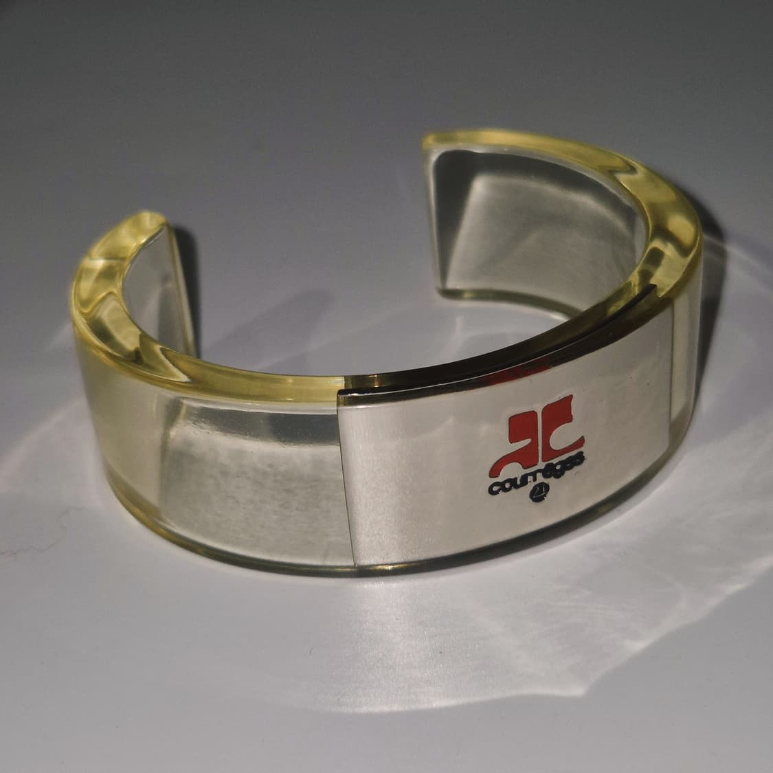 90s 꾸레쥬 실버925 스포티 클리어 뱅글 상품이미지7