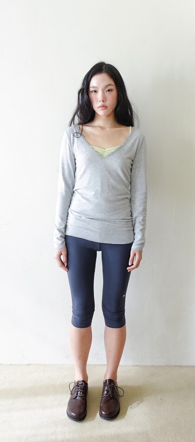 샵페어리 iris long top (melange grey) 상품이미지1