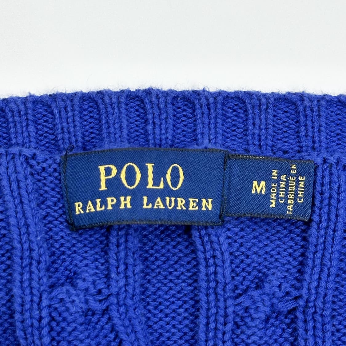 폴로 랄프로렌 여성 빈티지 케이블 니트 블루 여성M 상품이미지5