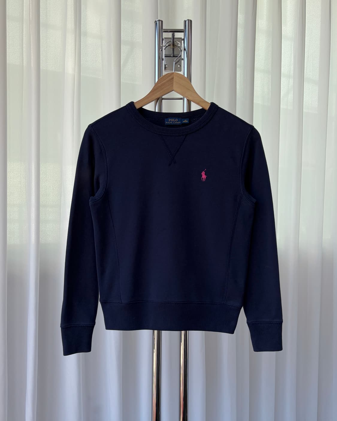 [XS]폴로 랄프로렌 여성 크루넥 기모 맨투맨 navy 상품이미지3