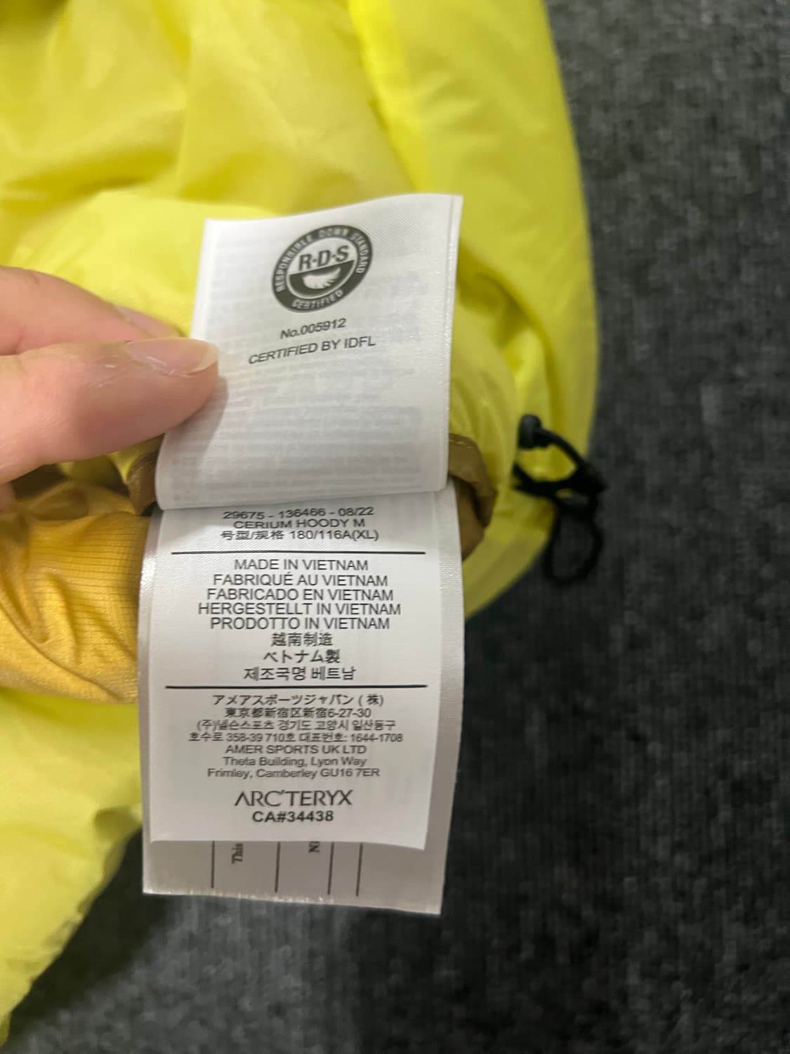 [XL] 아크테릭스 세륨 자켓 오라클 상품이미지6