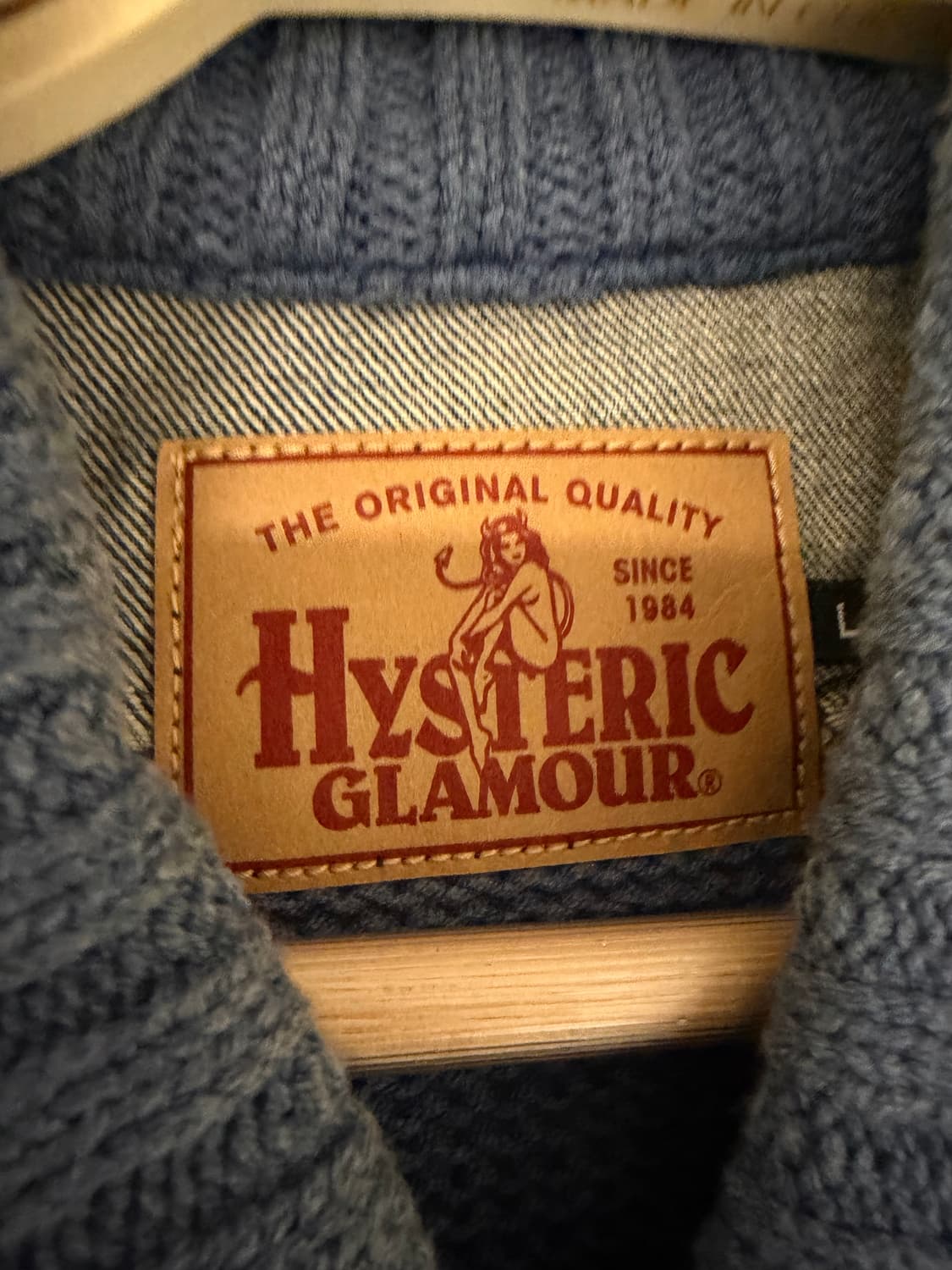 Hysteric Glamour 데님 도킹 니트 자켓 상품이미지2