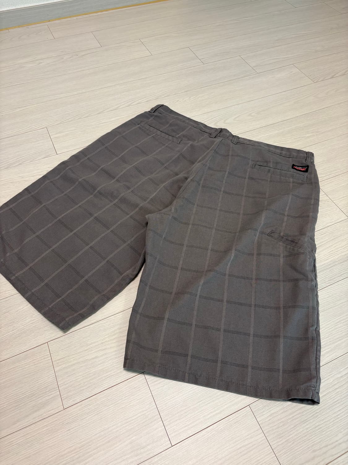 디키즈 체크 쇼츠 반바지 그레이 34인치 상품이미지3