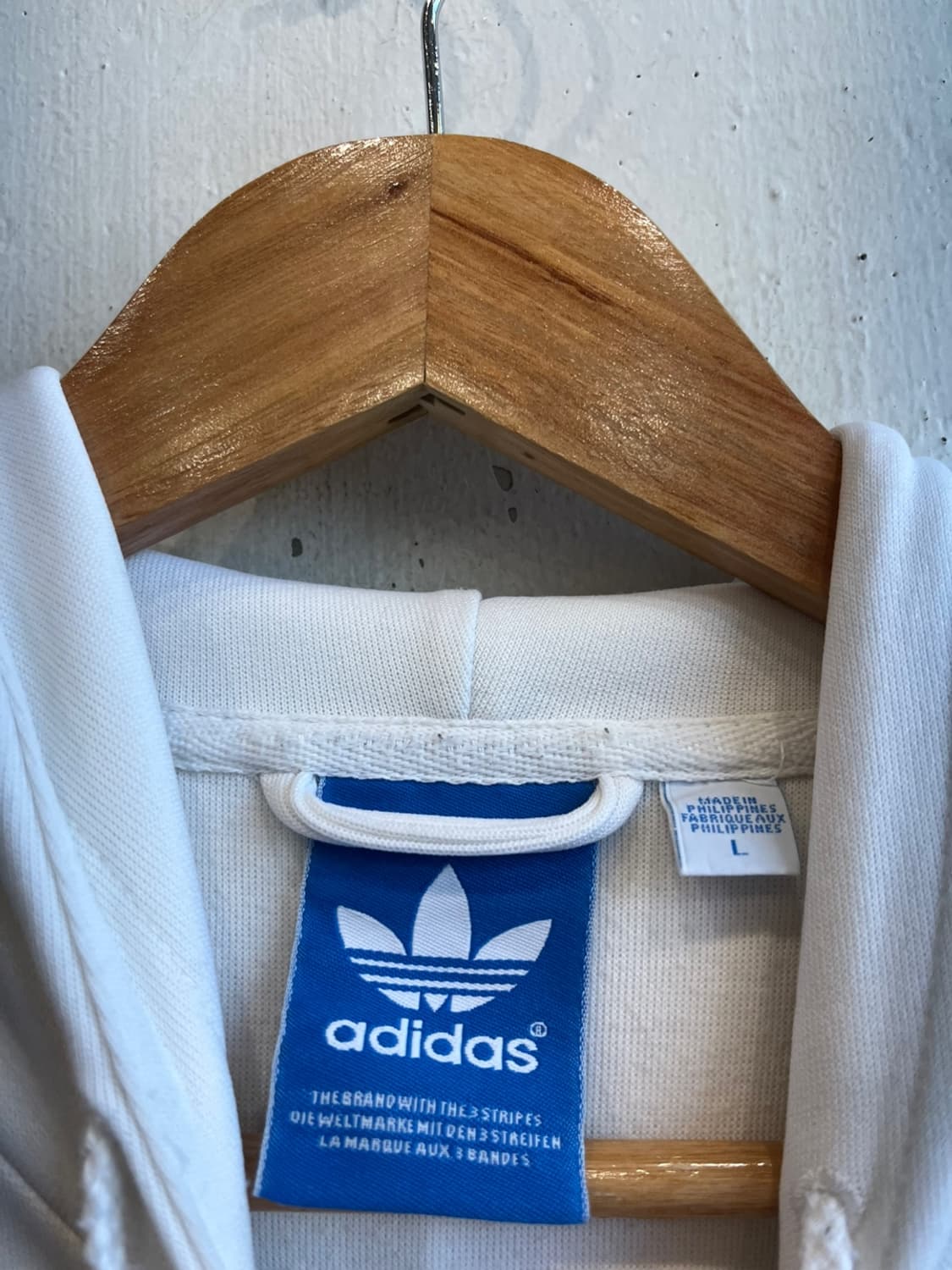 아디다스 파이어버드 화이트 후드집업 L 상품이미지7