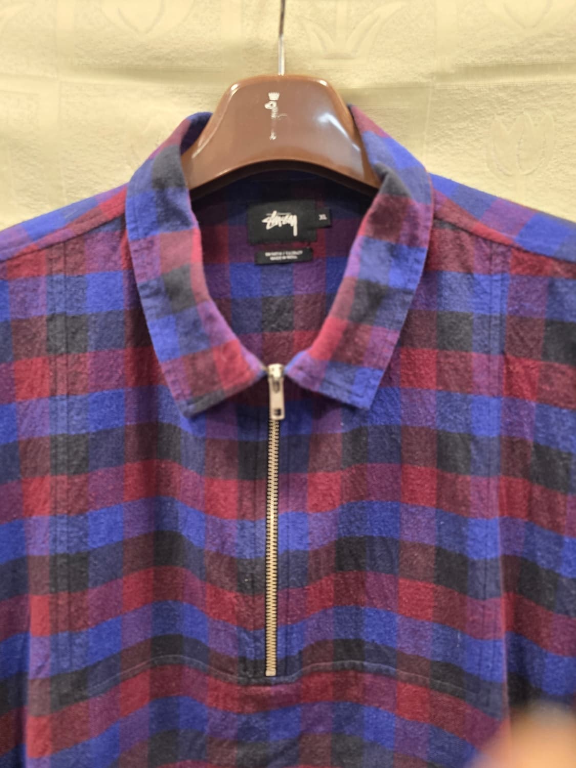 스투시 타탄 체크 하프 집업자켓 셔츠 105 상품이미지2