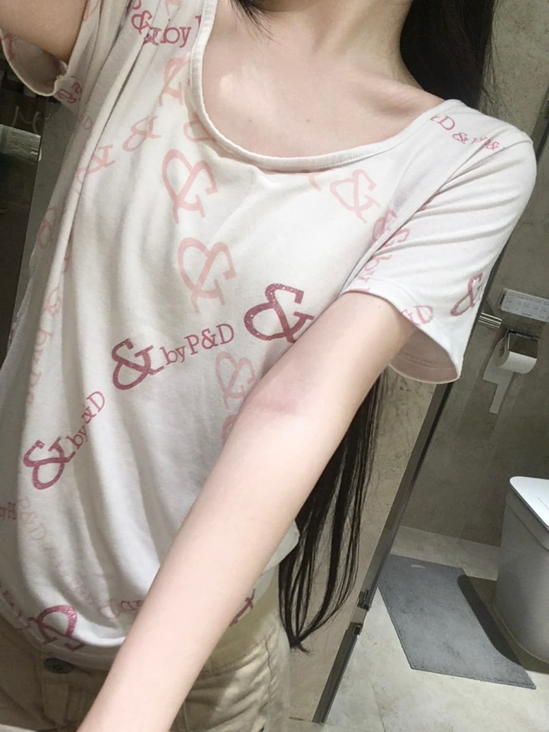 핑키앤다이안 로고 반팔티셔츠 갸루 루즈핏 상품이미지2