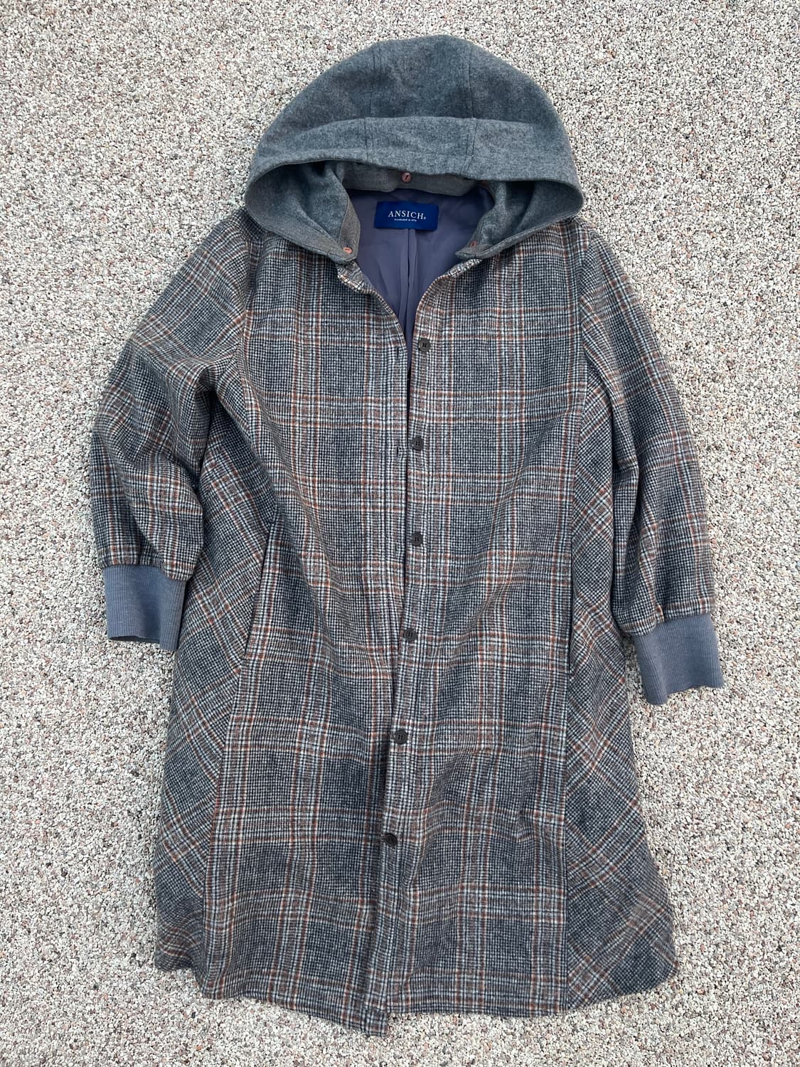 안지크 체크패턴 여성 후드코트(m)  상품이미지3