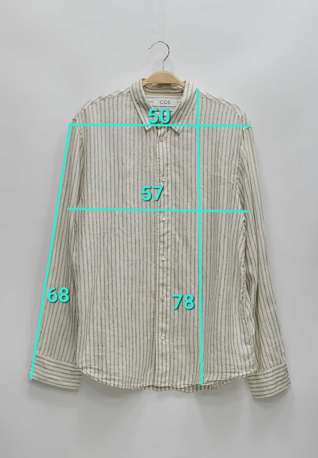 COS 코스 린넨 릴넥스드 스트라이프 셔츠 / 남 XL (추천 100)
 상품이미지10