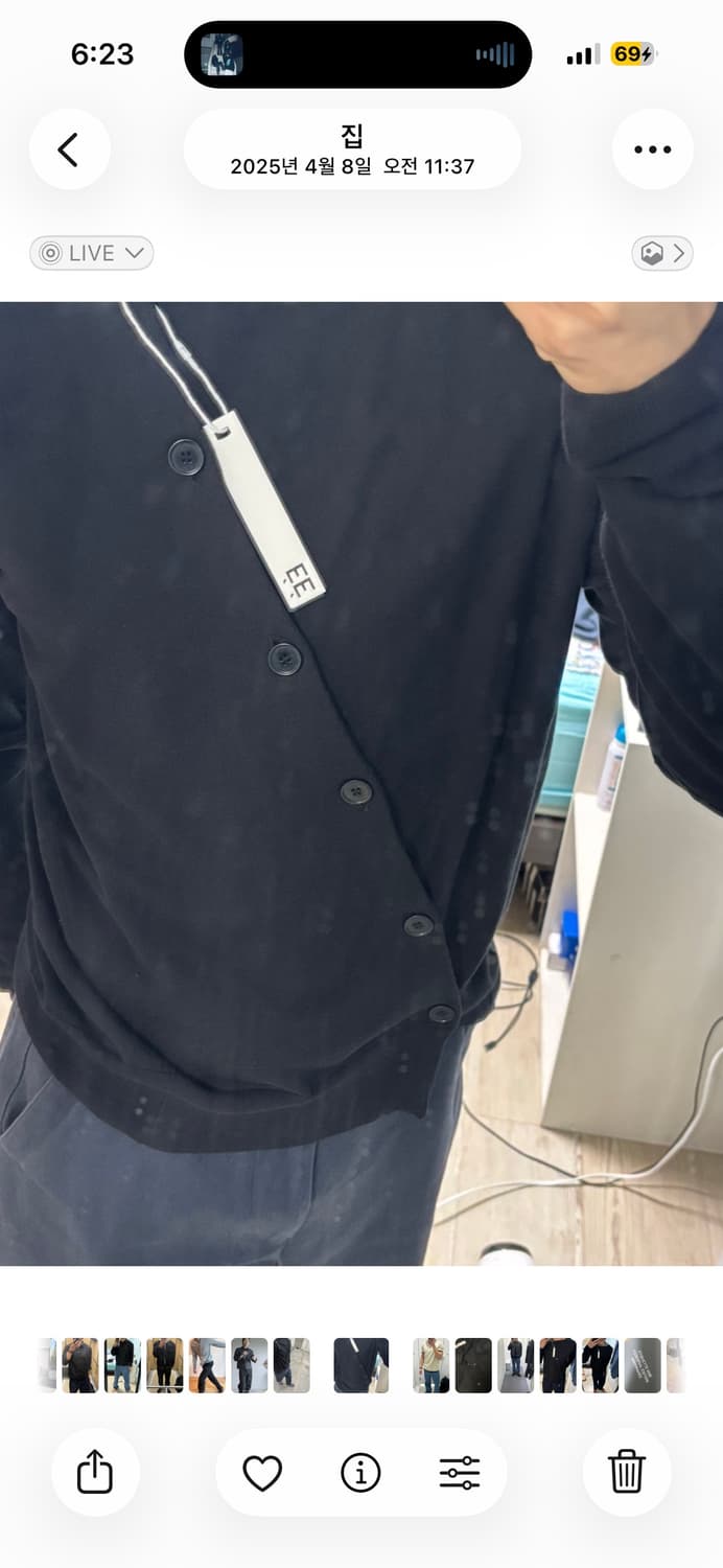 누마레 ee 2 WAY CARDIGAN BLACK 상품이미지3