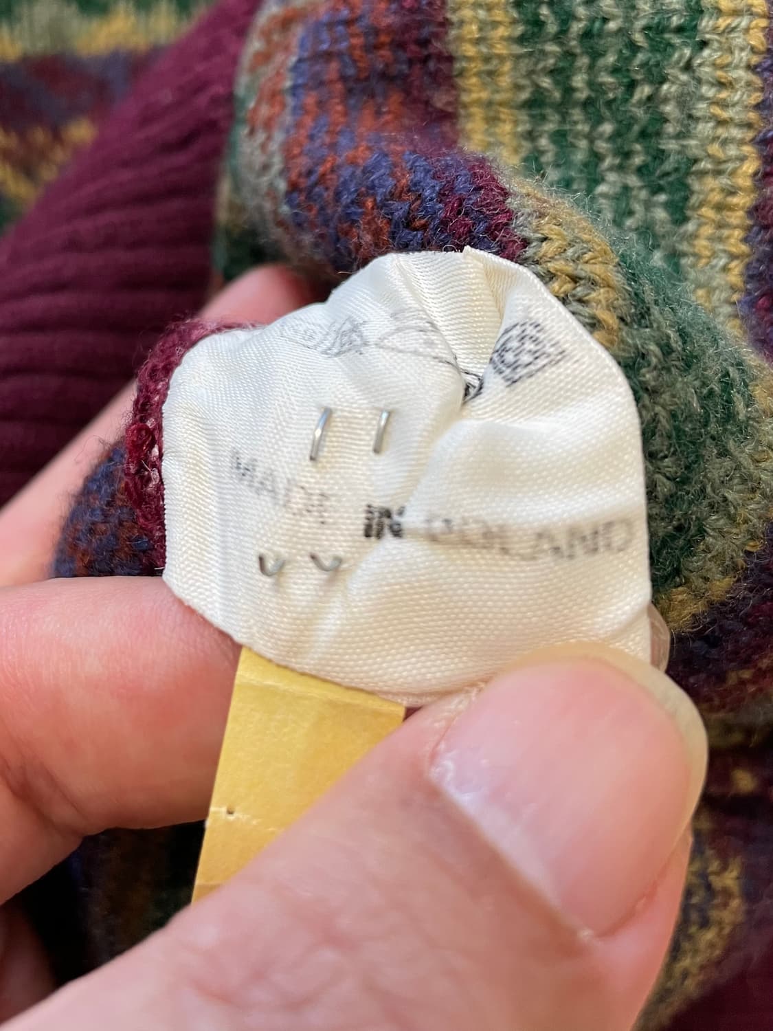 택포) Made Poland 빈티지 패턴 울 니트 스웨터 상품이미지4