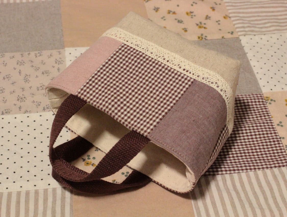 핸드메이드 패치워크 파우치 겸 패브릭 바구니 상품이미지4