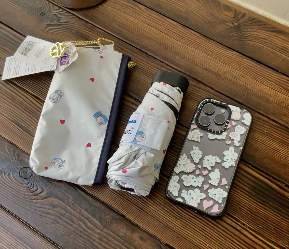 크림베이지 하트  wpc 도라에몽 자외선차단 양산 양우산 상품이미지8