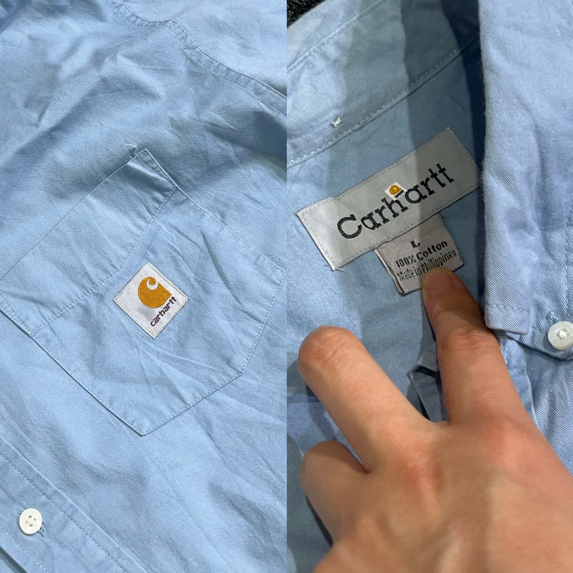 Carhartt sky blue shirts 상품이미지5