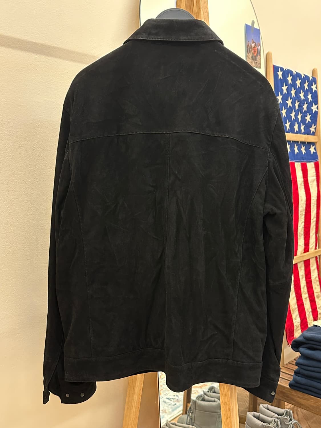 [새제품] 마시모두띠 고트스킨 스웨이드 가죽자켓 블랙 XXL 상품이미지2