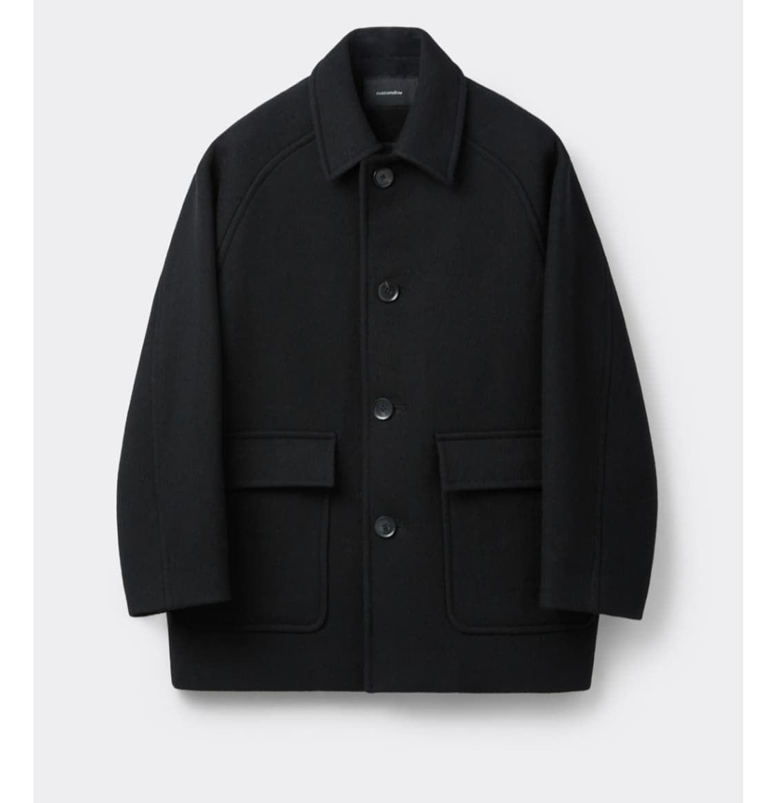 25FW 커스텀멜로우 Black Wool Car Coat 코트 상품이미지6