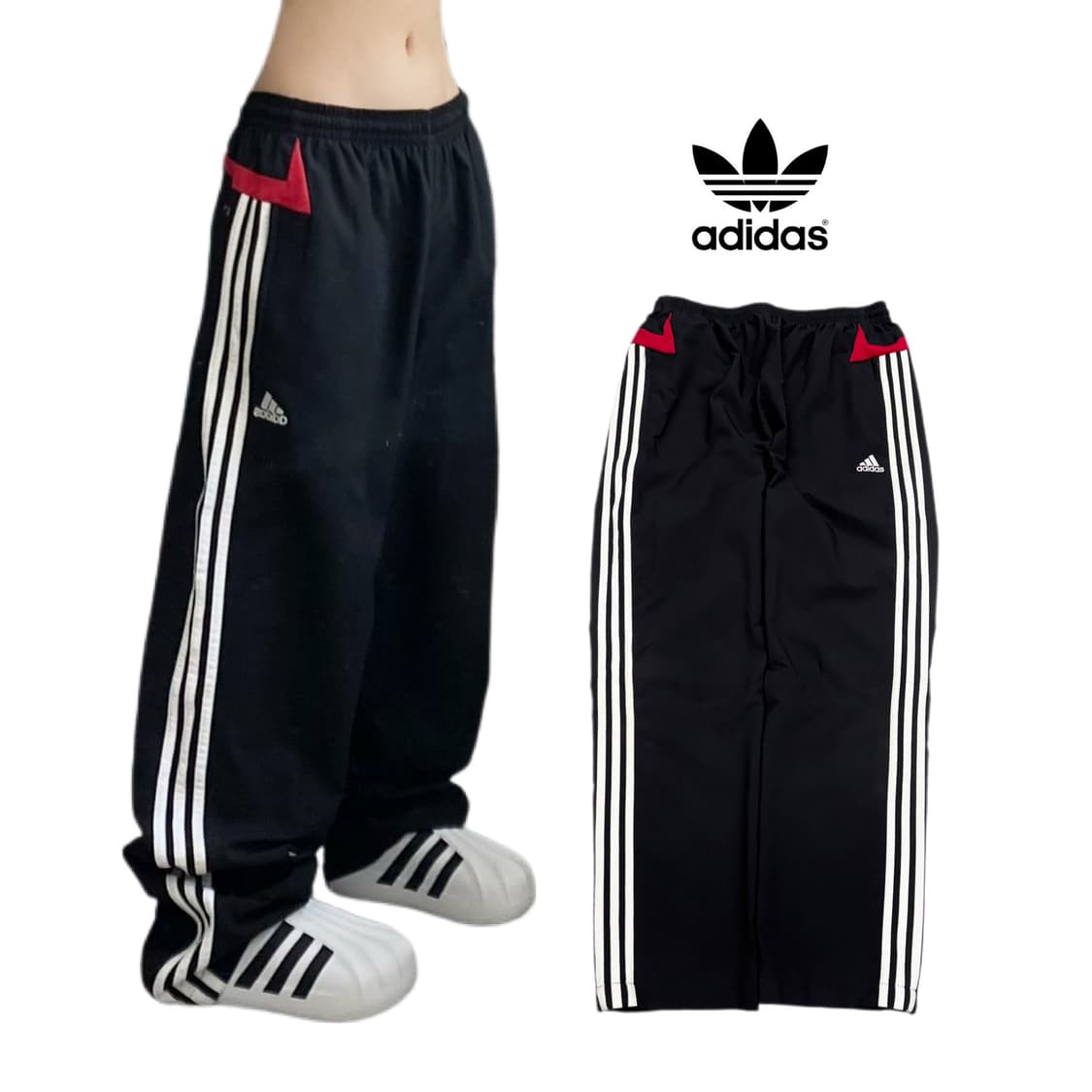 아디다스 00s 삼선 올드스쿨 바람막이 트랙팬츠 상품이미지1