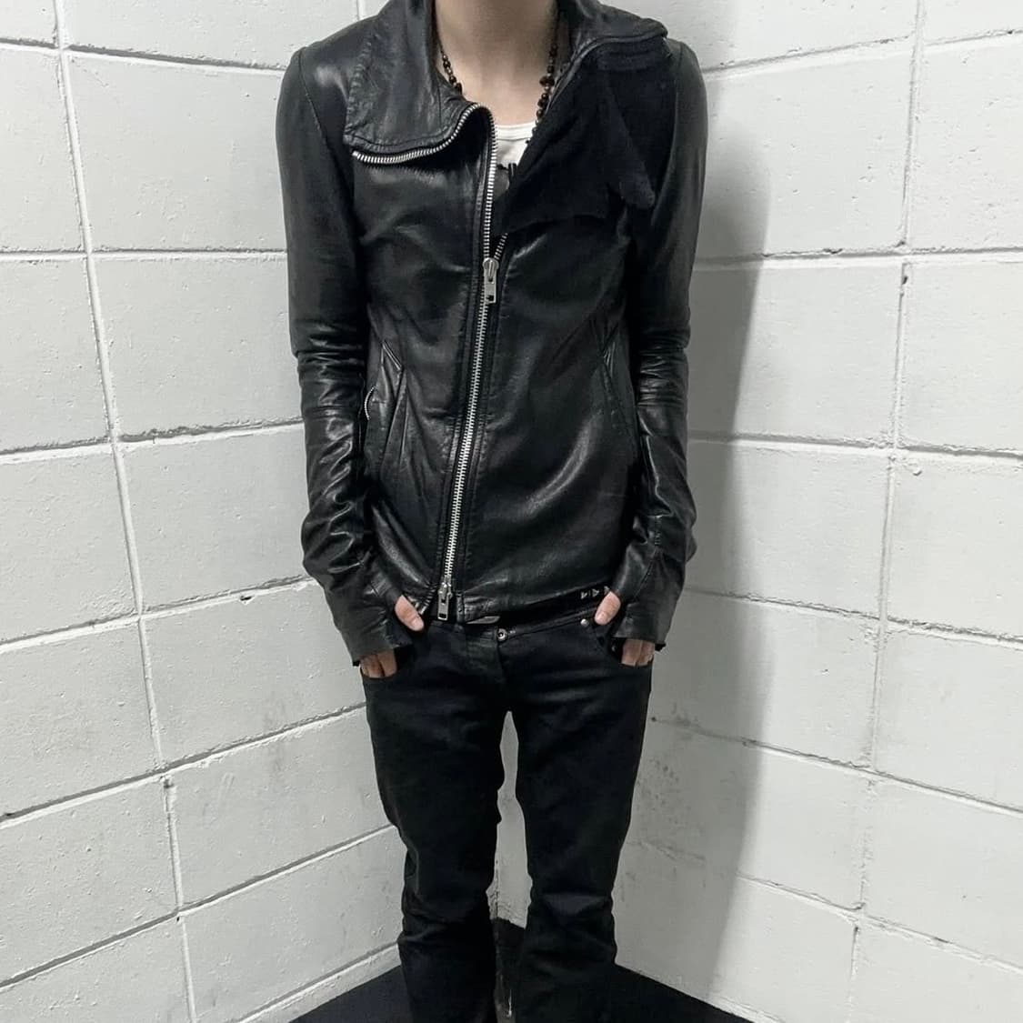 Ekam archive drape leather jacket 상품이미지8