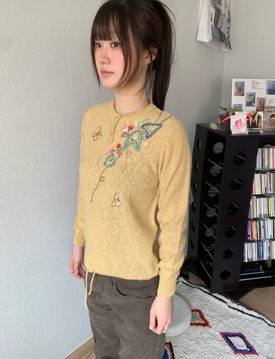 ethnic flower knit top 상품이미지3