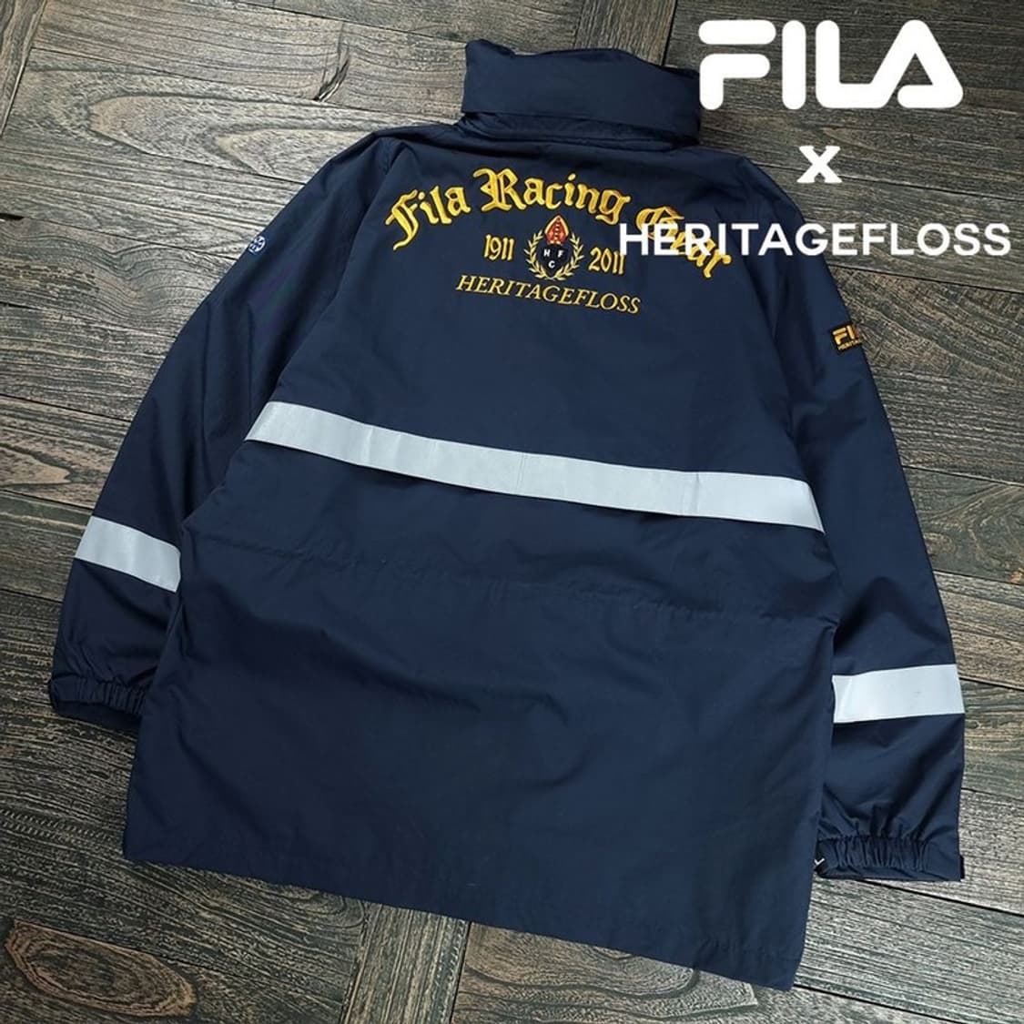 [휠라 X 헤리티지플로스] (새상품) 오버핏 바람막이 자켓 M19702 상품이미지1