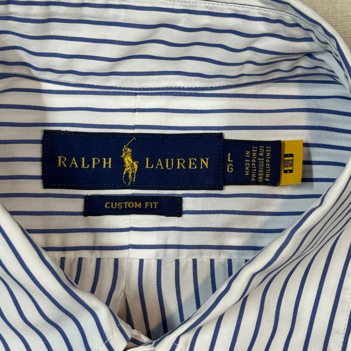 L) 폴로 랄프로렌 클래식 블루 스트라이프 포플린 셔츠 신형 상품이미지7