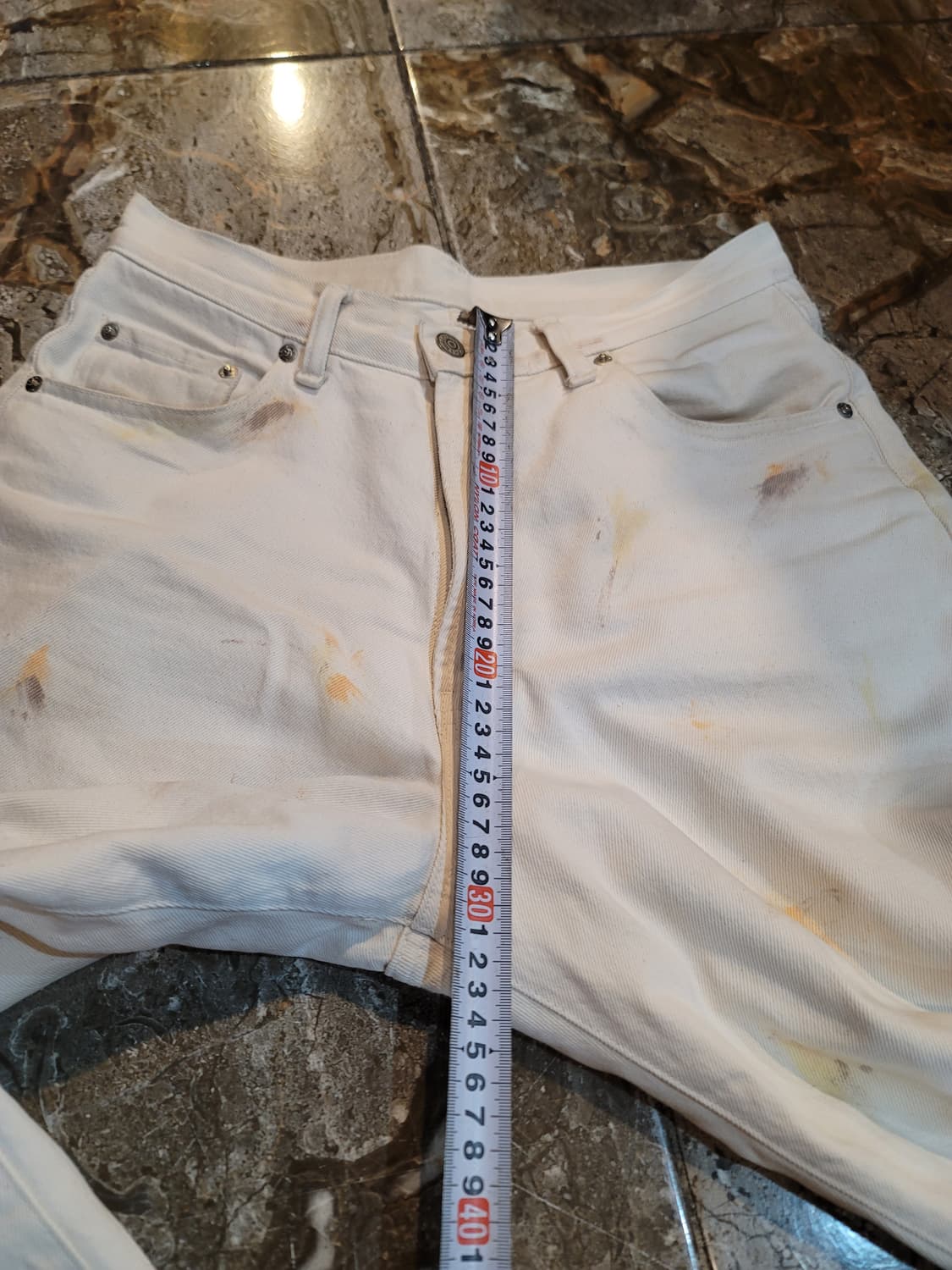 더블알엘 더티 워싱 화이트 데님 팬츠 상품이미지7