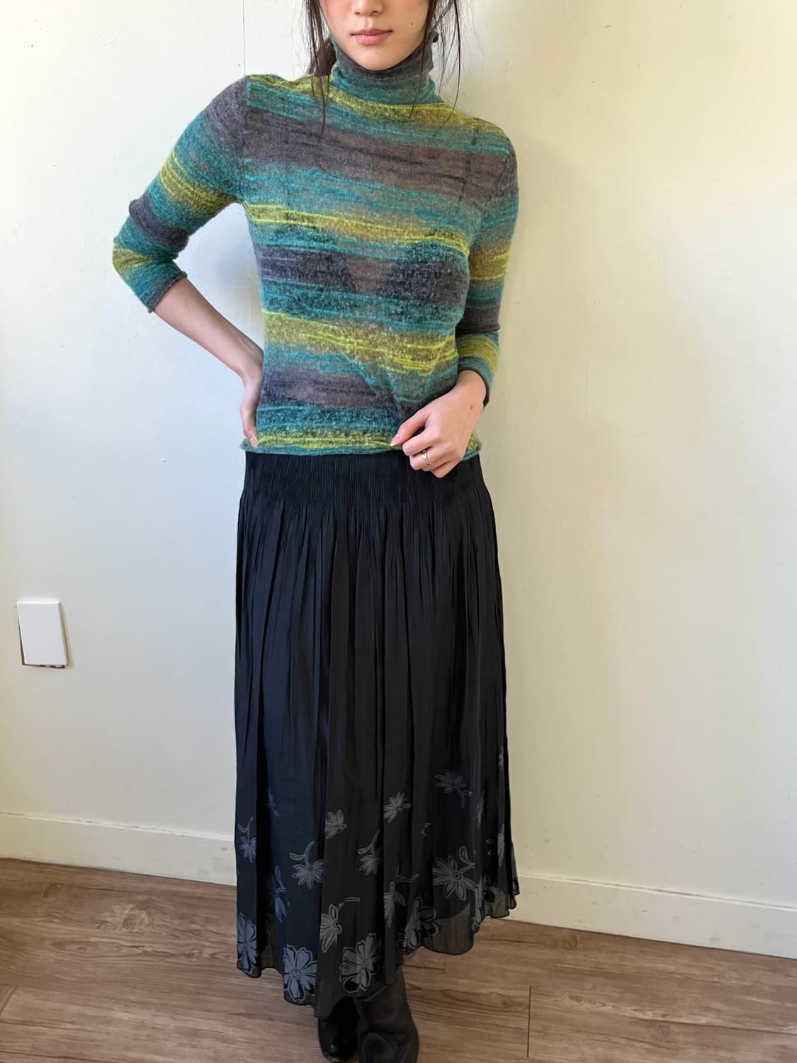 Japan vtg 오로라 알파카 터틀넥 상품이미지4