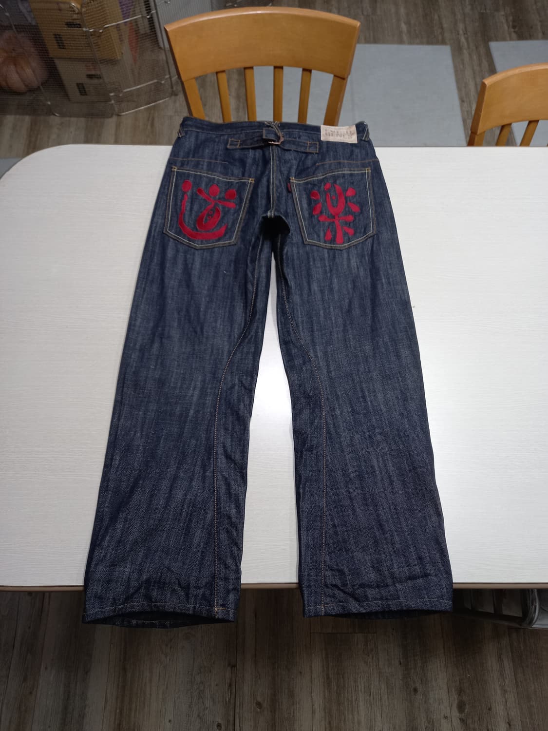 32 새상품 EVISU 엔지니어드 도락 생지 흑청 32-255 상품이미지2