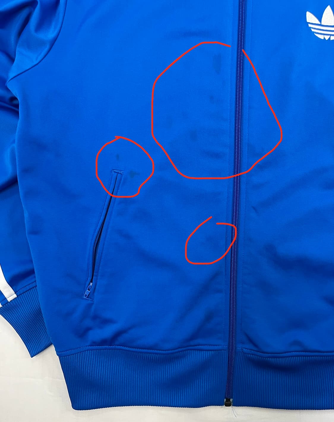 아디다스 파이어버드 빅로고 블루 져지 상품이미지3