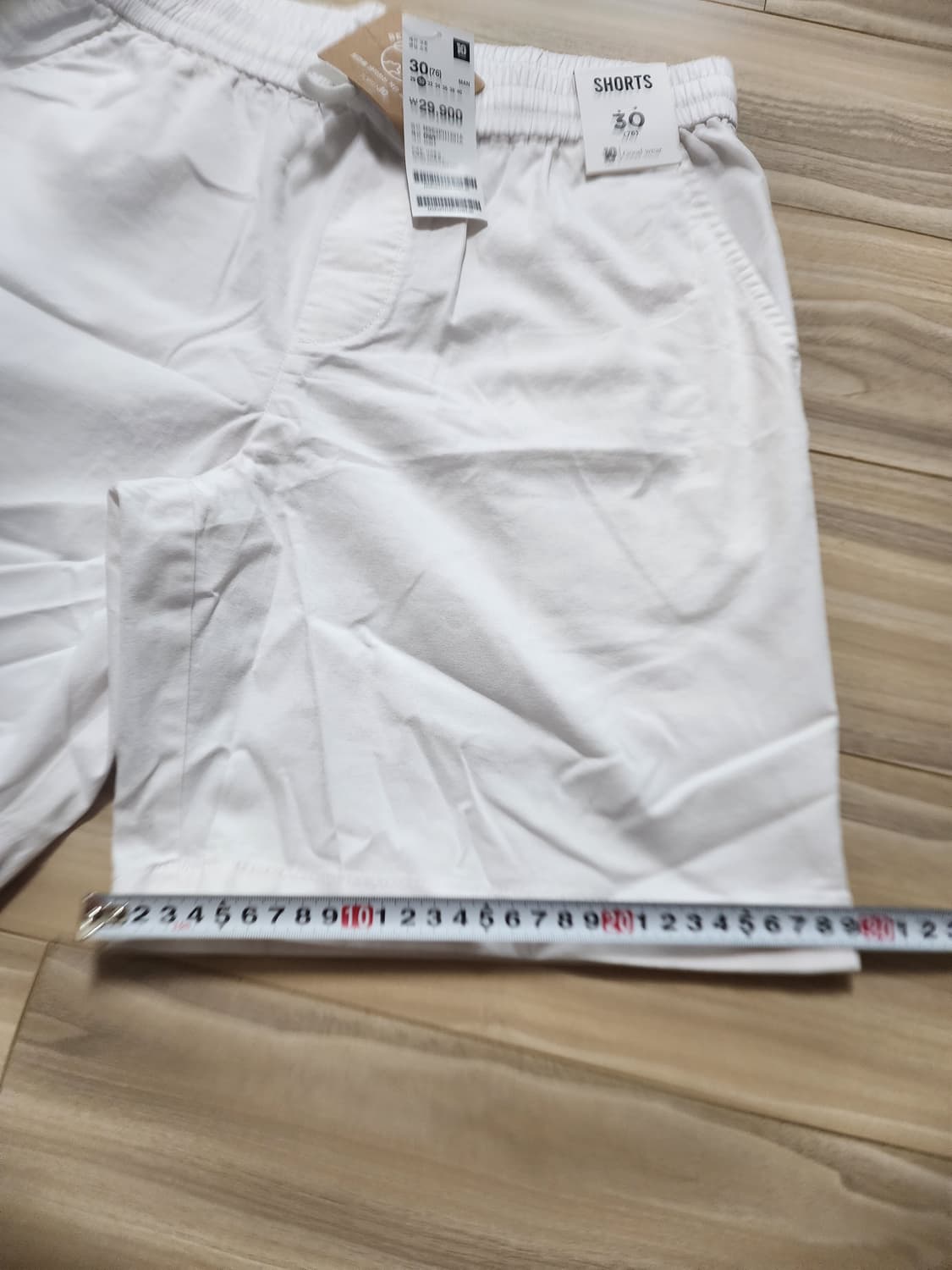 탑텐코튼밴딩쇼츠반바지화이트m 상품이미지6