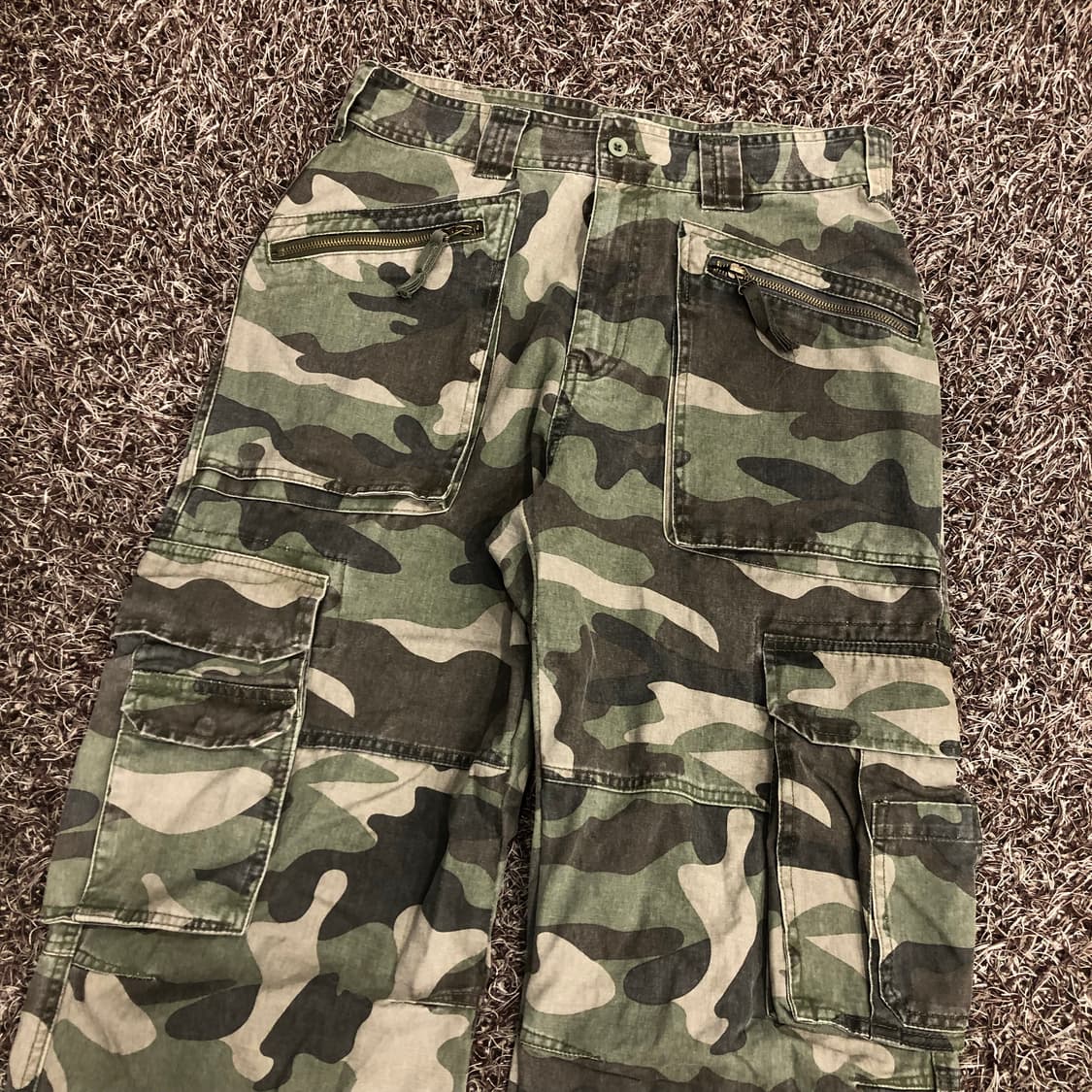 빈티지 Hirisk 밀리터리 카모플라쥬 카고 팬츠 상품이미지2