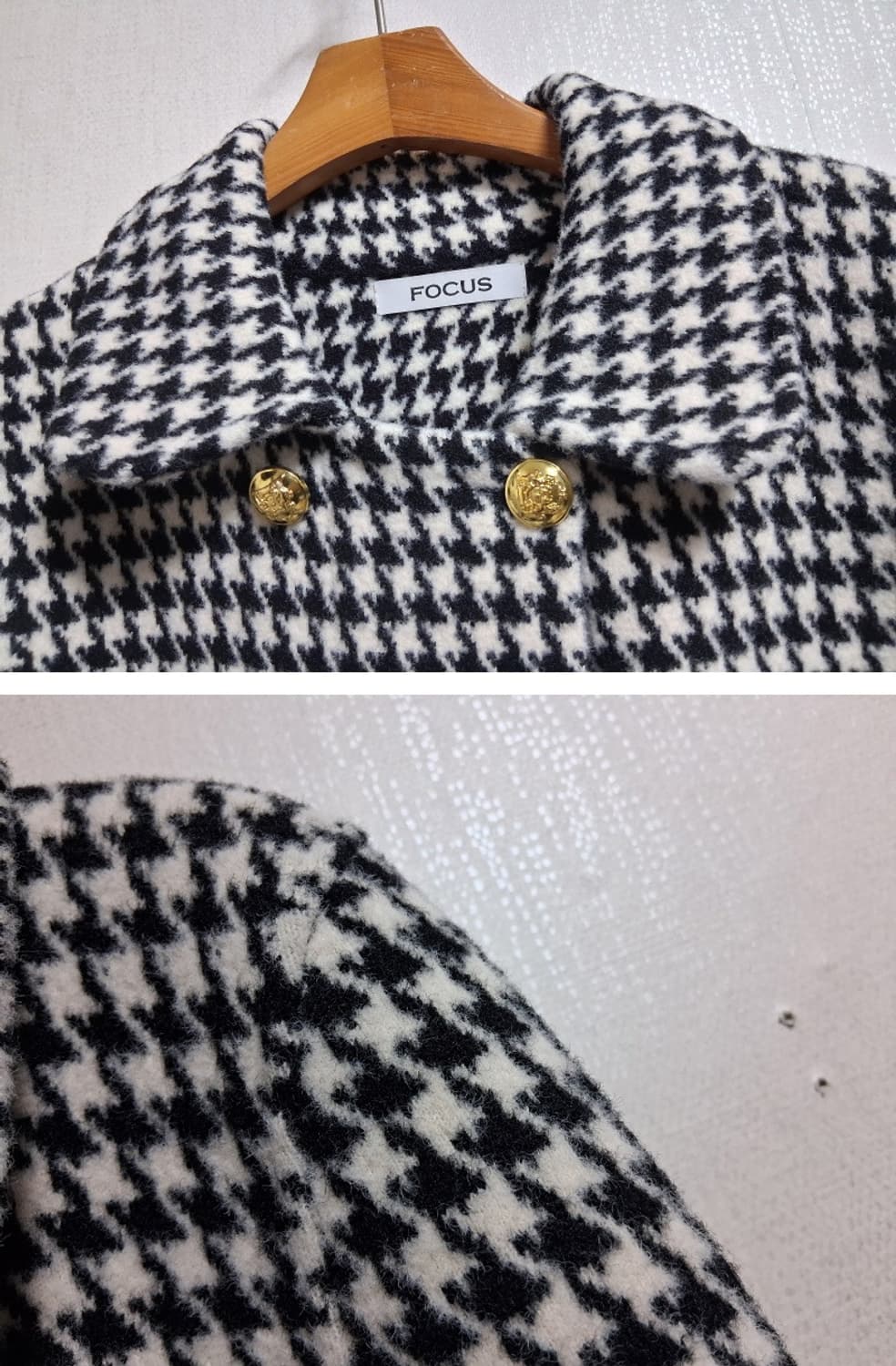 검정화이트 셰퍼트체크 하운드 두터운 레이욘니트 케이프 66까지 
  상품이미지4