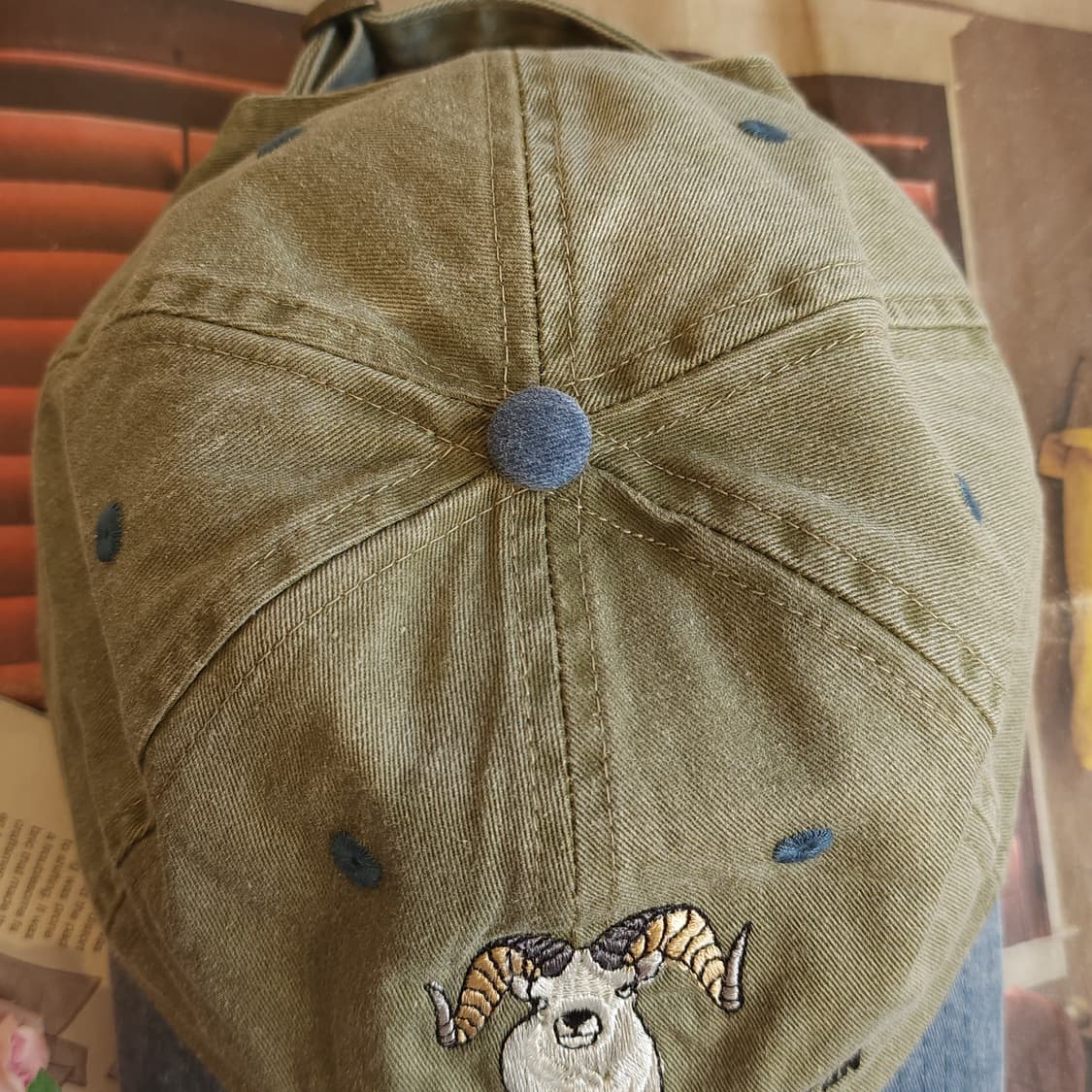 90s 빈티지 캡모자 애니멀 캡모자 트러커캡 미국 빈티지 산양 상품이미지4