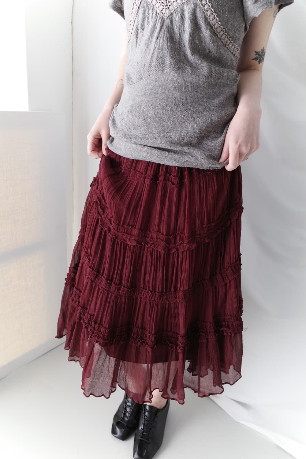 dkny) frill sha skirt  상품이미지5