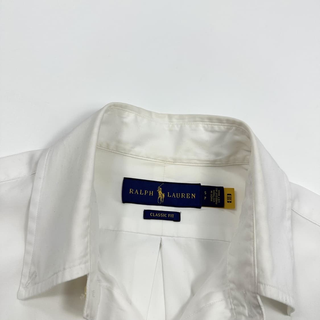 폴로 랄프로렌 포니 클래식 핏 화이트 셔츠 (S) 상품이미지6