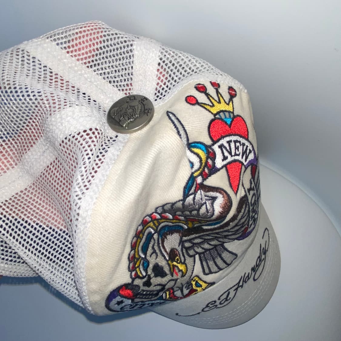 빈티지 에드하디 자수 캡모자 상품이미지2