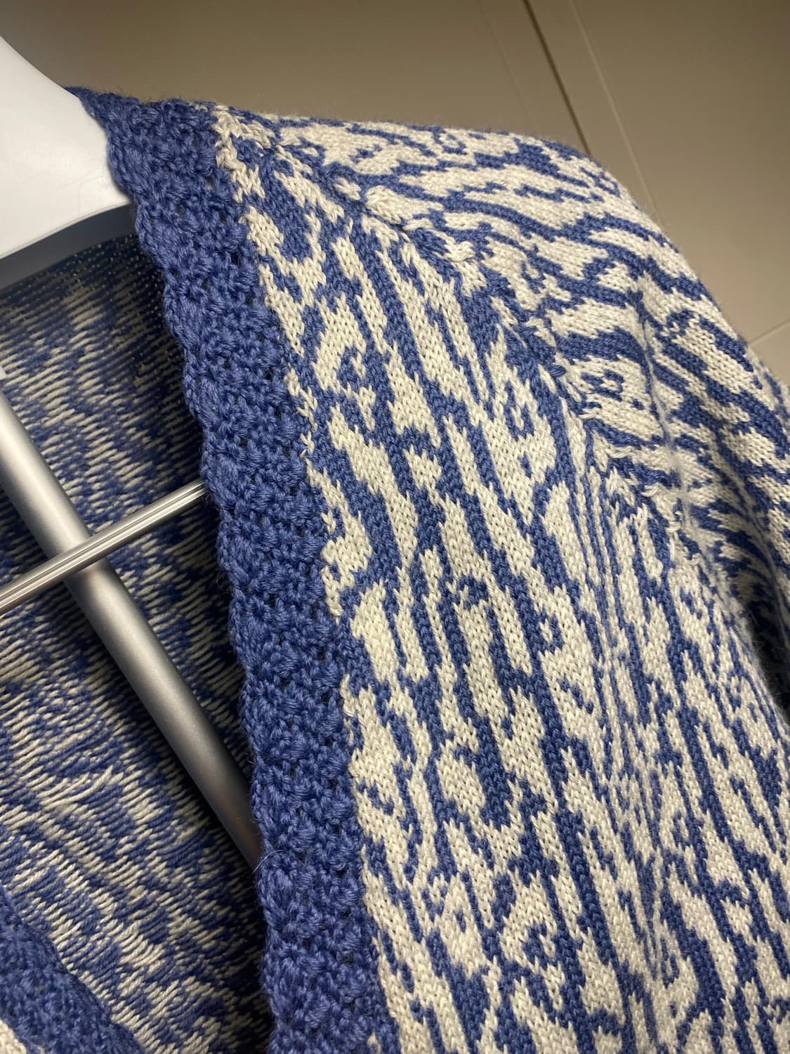 패턴 니트 가디건 상품이미지1